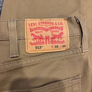 Mens Levis 513 Tan Jeans